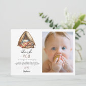 Avonturenbos Kampeerder Verjaardag Bedankkaart (Staand voorkant)