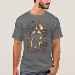 Avonturenzoeker met toorts te midden van slangen a t-shirt