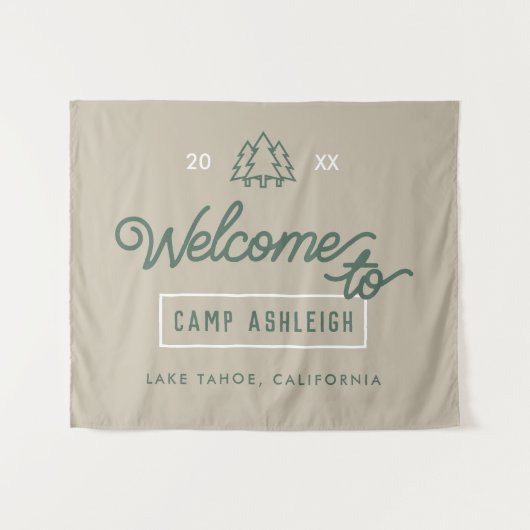 Avontuur Bachelorette Camp Achtergrond Wandkleed (Voorkant (horizontaal))