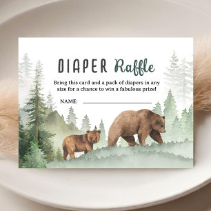 Avontuur Begin Baby Shower Bos Diaper Loterij Informatiekaartje