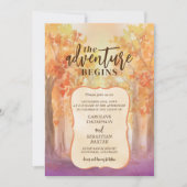 Avontuur Begin Rocky Mountain Bestemming Bruiloft Kaart (Voorkant)