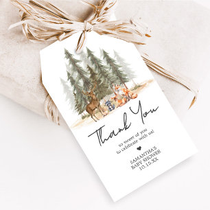 Avontuur Begin Woodland Animals Baby Favoriet Tags Cadeaulabel