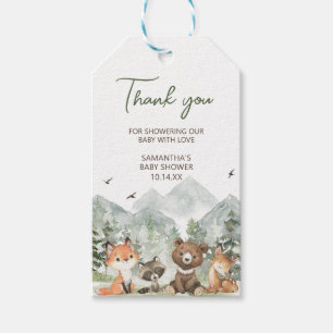 Avontuur Begin Woodland Dieren Favor Tags Cadeaulabel