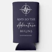 Avontuur begint donkerblauw gepersonaliseerd (Achterkant)