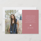 Avontuur Begint Roze Grad Multi Foto Aankondiging (Achterkant)
