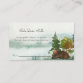 Avontuur Begint Rustiek Beer Baby Luier Raffle Informatiekaartje (Voorkant)