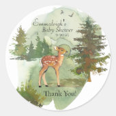 Avontuur begint rustieke herten dank u ronde sticker (Voorkant)