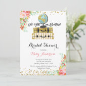 Avontuur Bloemen Bruids Douche Uitnodiging (Staand voorkant)
