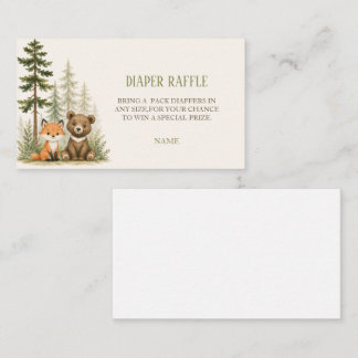 Avontuur Bos Kamperen Dieren Baby Shower Informatiekaartje