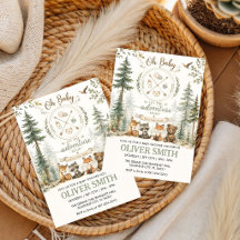 Avontuur Bos Kamperen Dieren baby shower