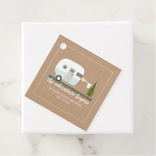 Avontuur Camper Boy Baby shower Bedankjes Labels