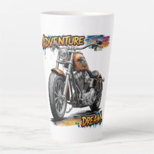 Avontuur Droomrit – Vintage Chopper Motorfiets Latte Mok