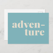 avontuur | Eenvoudig Inspirerend reisprijsopgave b Briefkaart (Voorkant / Achterkant)