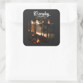 Avontuur in mijn hoofd vierkante sticker (Tas)