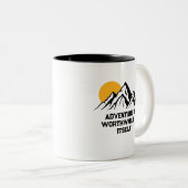 Avontuur is de moeite waard Mountain Wilderness Tweekleurige Koffiemok (Voorkant rechts)