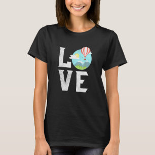 Avontuur is er buiten luchtballon vliegen ballonva t-shirt