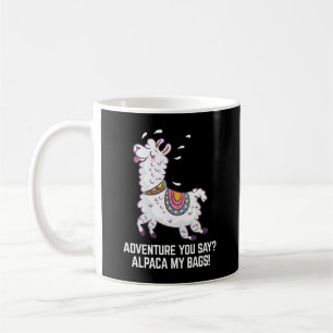 Avontuur je zegt Alpaca My Bags Funny Animal Koffiemok
