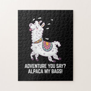 Avontuur je zegt Alpaca My Bags Funny Animal Legpuzzel