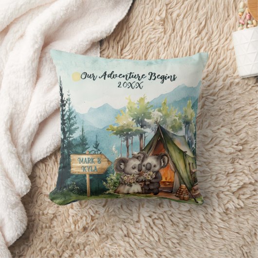 Avontuur Kerst Koppel Pasgetrouwd Personaliseren Kussen (Deken)