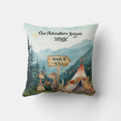 Avontuur Kerst Koppel Pasgetrouwd Persoonlijk Kussen (Achterkant)