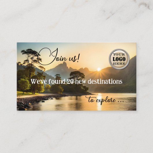 Avontuur Reisagent Moderne QR-code Visitekaartje (Voorkant)