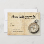 Avontuur Reizen Bruiloft RSVP Kaart (Voorkant)