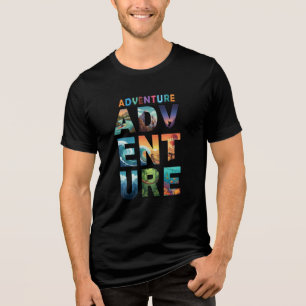 Avontuur Reizen Wandelen Natuur Verkenning Grafisc Tri-Blend Shirt