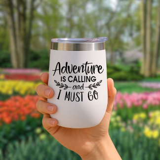Avontuur roept en ik moet gaan Reis Mug