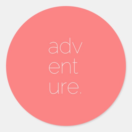 avontuur ronde sticker (Voorkant)