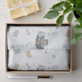 Avontuur Schattigee Luchtvaart Beer Blue Plane Dec Tissuepapier (Geschenk)