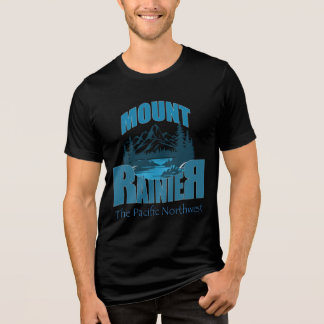 Avontuur typografie Mount Rainier | Woord Kunst De Tri-Blend Shirt
