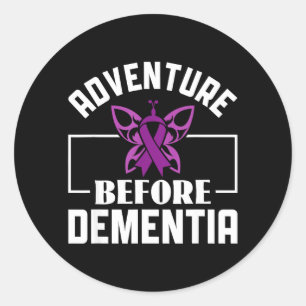 Avontuur voor Dementie - Alzheimer Bewustzijn Ronde Sticker