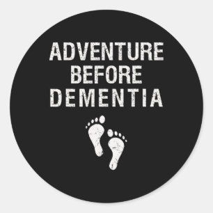 Avontuur voor dementie Leuk Wanderlust Reizen Re Ronde Sticker