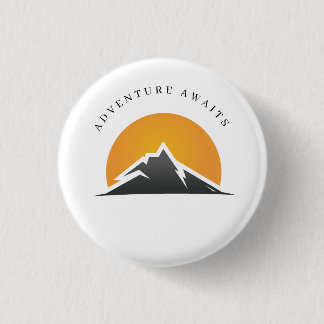 Avontuur Wacht Berg Knop Ronde Button 3,2 Cm