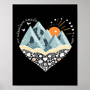Avontuur wacht bergwandelen kamperen natuur Lo Poster