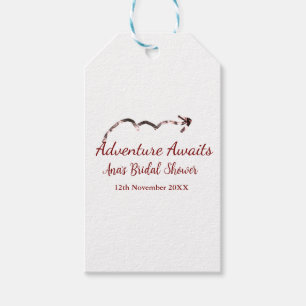 Avontuur wacht bruidsfeest voeg naam pijl getr cadeaulabel