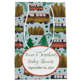 Avontuur wacht: Camper Baby Boy Shower Medium Cadeauzakje (Voorkant)