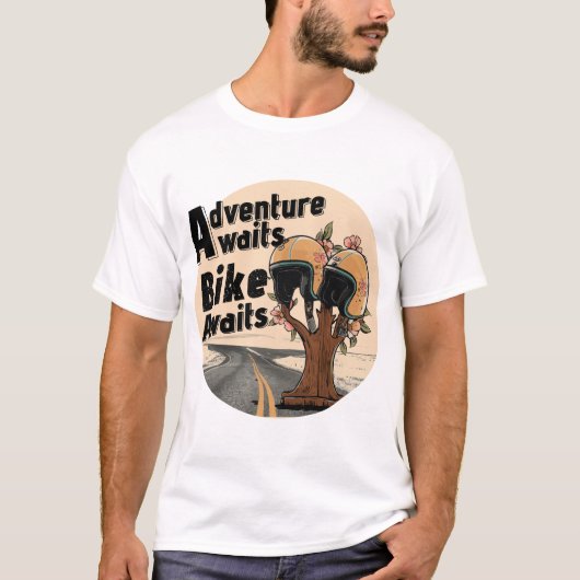 Avontuur wacht, fiets wacht t-shirt (Voorkant)