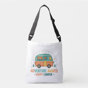 Avontuur Wacht Gelukkige Kampeerder Crossbody Tas