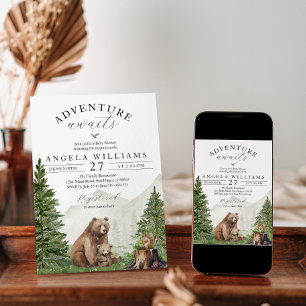 Avontuur wacht Genderneutraal Baby shower Kaart