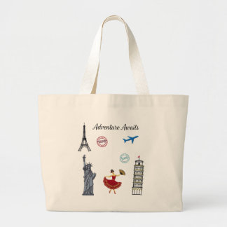 Avontuur wacht grote tote bag