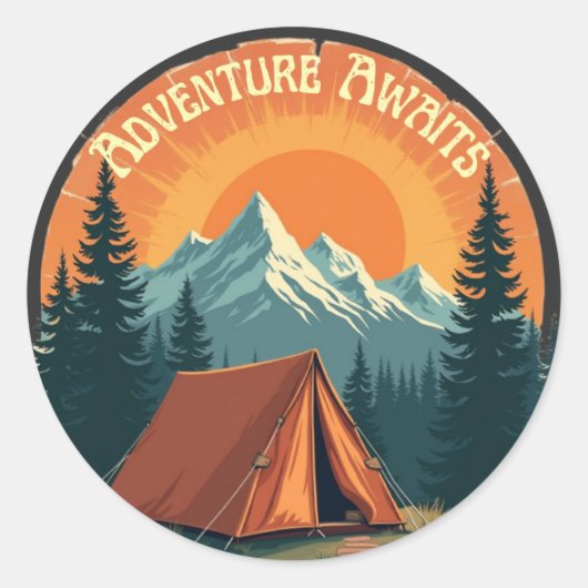 Avontuur wacht - In het wild Ronde Sticker (Voorkant)