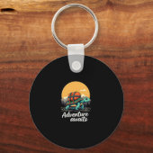 Avontuur wacht is Wandelavonturen is Buiten A Sleutelhanger (Voorkant)