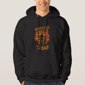 Avontuur wacht met Cool Dad Biking Wandelkamp Hoodie