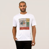 Avontuur wacht om het te vinden Retro Camping Reiz T-shirt (Voorkant volledig)