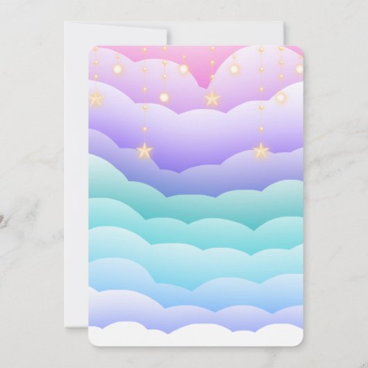 Avontuur wacht op Baby shower Kaart (Achterkant)