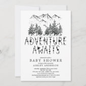 Avontuur wacht op Baby shower Kaart (Voorkant)
