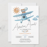 Avontuur wacht op Baby shower Teddy Bear