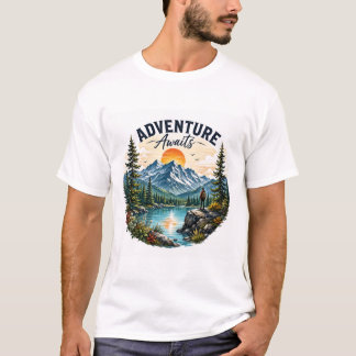 Avontuur wacht op Bergmeer Wandel T-Shirt