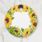 Avontuur wacht op Bruiloft met Landelijke Zonneblo Bedankjes Labels (Achterkant)